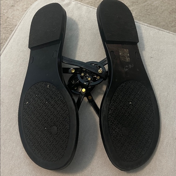 Tory Burch MINI MILLER JELLY THONG SANDAL Women's sz 8 black - Picture 4 of 4